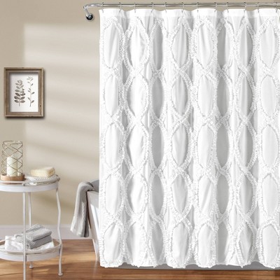 Avon Shower Curtain Single White - Lush Décor