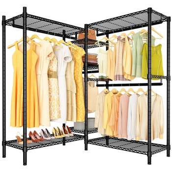 Vipek L6e Garment Rack Heavy Duty L Shaped Clothing Rack Portable Corner Closet  Metal Freestanding Wardrobe : Target