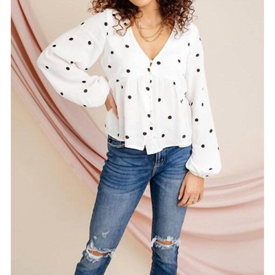 Women's Lola Polka Dot Top - DRESS FORUM