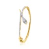 Ross-Simons 1.00 ct. t.w. Black and White Diamond Snake Bangle Bracelet in 18kt Gold Over Sterling Size 7 - 3 of 4