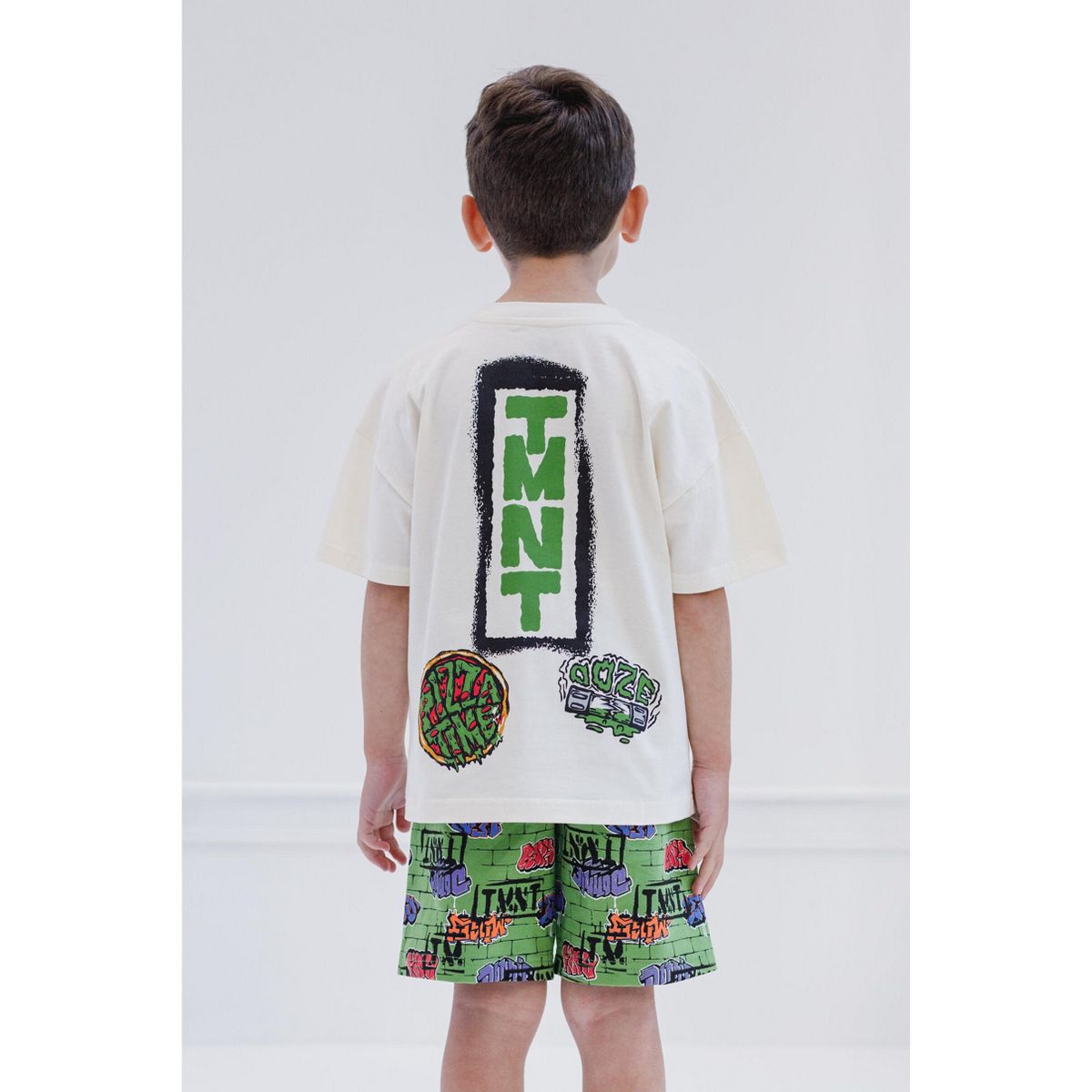 Teenage Mutant Ninja Turtles Donatello Raphael Leonardo T-Shirt and French Terry Shorts Outfit Set Little Kid to Big Kid - thumbnail 6