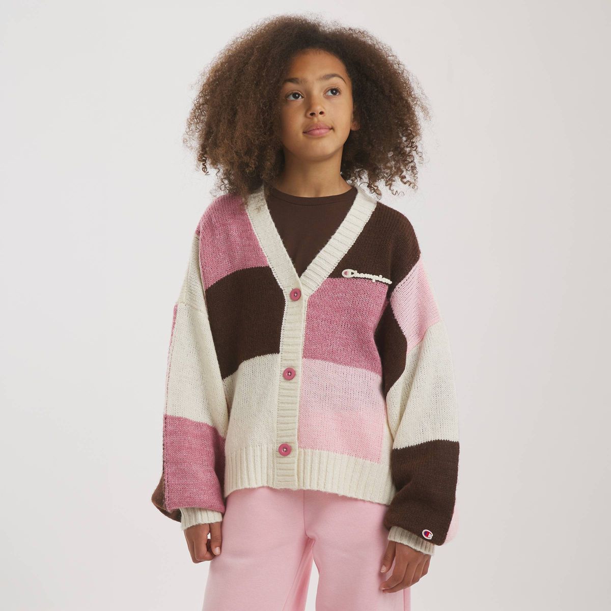 Champion Girls' Oversized Patchwork Cardigan Sweater - thumbnail 5