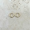 Adornia 14k Gold Plated Flower Shaped Hoop Earrings - 3 of 4