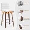 Bekrvio 26" Counter Height Bar Stools - PU Leather Swivel, L Shape Back, Upholstered, Mid-Century Modern Chairs for Kitchen Counter Island - 4 of 4
