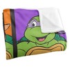 Kids' Teenage Mutant Ninja Turtles Turtle Tiles Silky Touch Blanket White 36X58 - 3 of 4