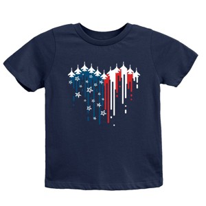 The Juniper Shop Patriotic Plane Heart Youth Short Sleeve Tee - 1 of 4