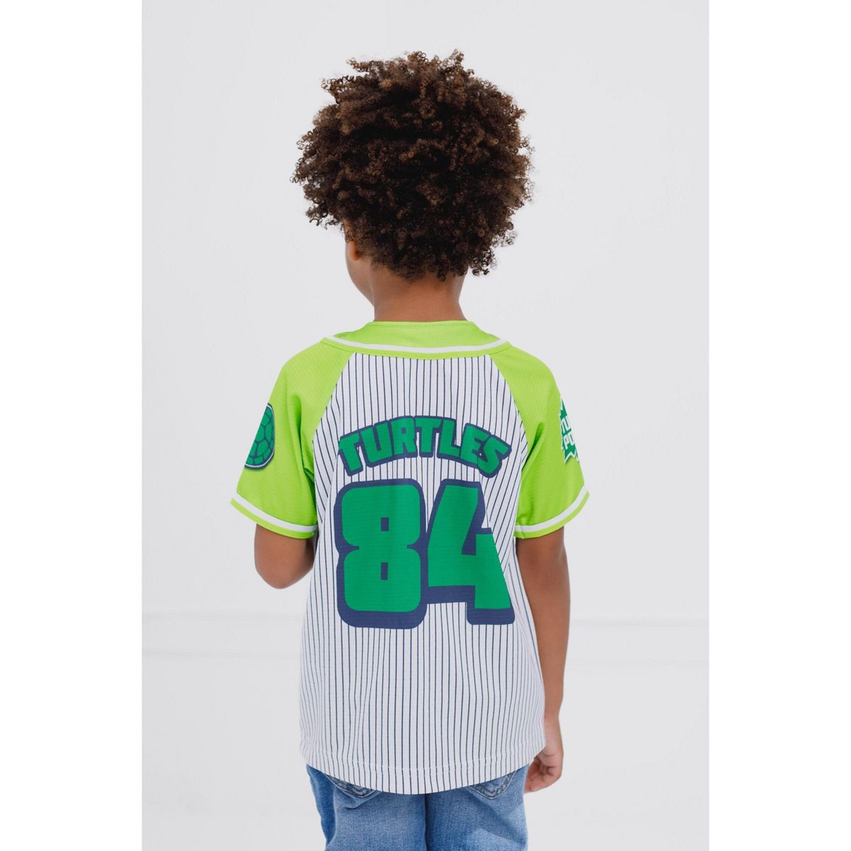 Teenage Mutant Ninja Turtles Mesh Baseball Jersey Button Down Dress Shirt Toddler - thumbnail 4