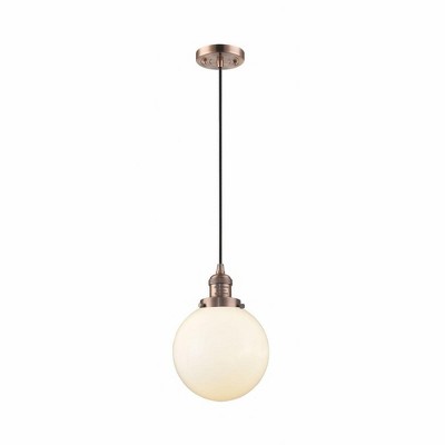 Beacon - 1 Light Cord Hung Mini Pendant In Industrial Style-11.5 Inches Tall and 8 Inches Wide