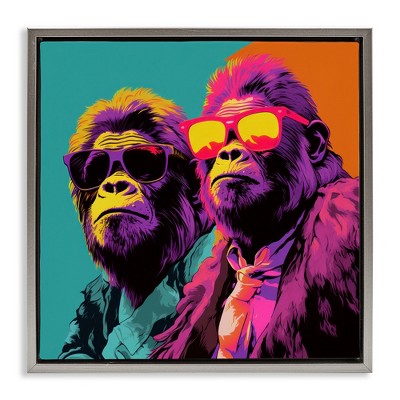 Stupell Industries Pop Style Gorilla Duo, 18" x 18"