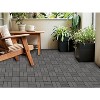 Gulches 20pcs Wood Deck Tiles , Composite Decking Resist Rust, Water, Weather, Indoor&Outdoor, DIY Interlocking Decking Tiles, Floor Tile, Dark Grey - 2 of 4
