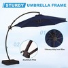 Hyleory 10/11/12 ft. Outdoor Curvy Cantilever Umbrella with Sand Bag Umbrella Base - 4 of 4