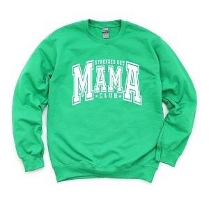 Simply Sage Market Women's Graphic Sweatshirt Stressed Out Mama Club - 1 of 3