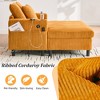 MOONMISS Corduroy Oversized Recliner Sofa with Deep Seat, 3 Pillows, Suitable for Living Room and Bedroom - 3 of 4