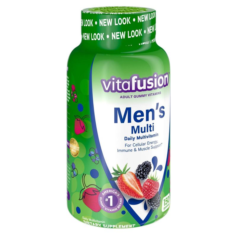 Vitafusion Men's Multivitamin Dietary Supplement Gummies - Berry - 150ct, 4 of 17