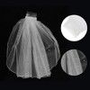 Unique Bargains Comb Wedding Veil White 1 Pcs - 3 of 4
