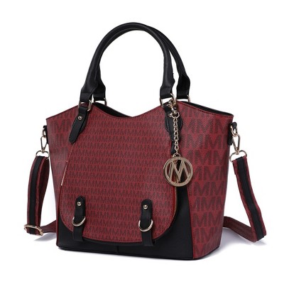 MKF Collection Talula Signature Printed Vegan Leather Women’s Satchel Bag by Mia K