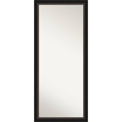 28" x 64" Trio Oil Rubbed Framed Full Length Floor/Leaner Mirror Bronze - Amanti Art