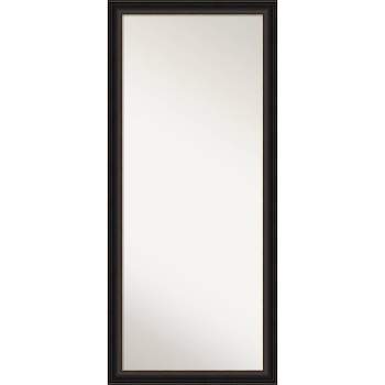 28" x 64" Trio Oil Rubbed Framed Full Length Floor/Leaner Mirror Bronze - Amanti Art