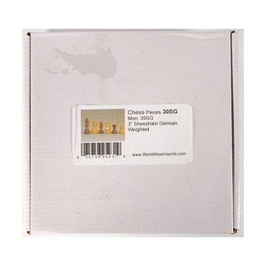 3" German Sheesham Chessmen Board Game - 1 of 3