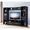 72" Wood Media Pier with Three Shelves and Two Drawers on Metal Glides for Living Room and Bedroom - 3 of 4