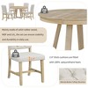 5-Piece Retro Dining Table Set with 4 Upholstered Chairs, 16" Leaf Dining Table, Solid Wood & MDF, for Small Spaces and Dining Rooms - 2 of 4