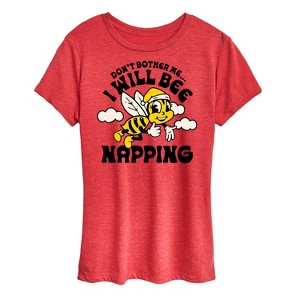 Women's - Instant Message - Valentine's Day I Will Bee Napping Short Sleeve Graphic T-Shirt - 1 of 4