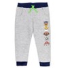 Paw Patrol Little Boys 2 Pack Fleece Jogger Pants Blue/Gray  - image 3 of 4