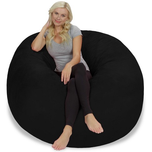 Bean Bag Chair Covers Only Without Filling Giant 5' 6' 7' Memory Foam Furniture Bean Bag Comfy Floor Lounger 