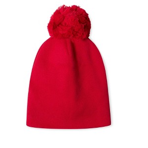 Stellou & Friends 100% Cotton Hat with Fleece Lining Beanie with Pom Pom for  Kids Boys and Girls - Red - 1 of 3