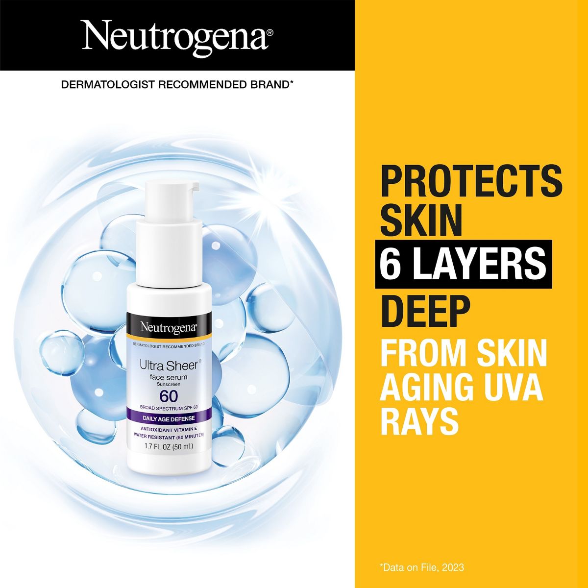 Neutrogena Ultra Sheer Moisturizing Face Sunscreen Serum - SPF 60+ - 1.7 fl oz - thumbnail 4