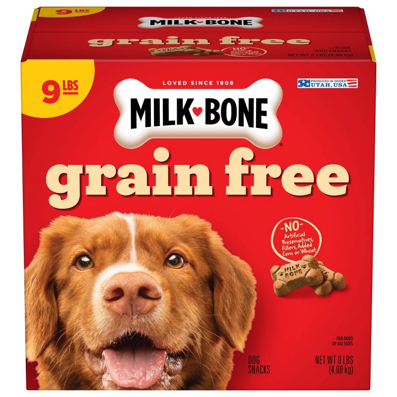 Milk-Bone Grain Free with Beef, Turkey and Vegetables Dog Treat -9lb, 1 of 8
