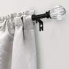 Lumi Home Furnishings 28"x48" Decorative Drapery Single Rod Set with Acrylic Pumpkin finials Matte Black - 2 of 4