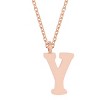 Slickblue Personalized Stainless Steel Initial Necklace, 16" Chain with 2" Extender, Rose Gold/Silver, Choose Letter I-Z - 3 of 3