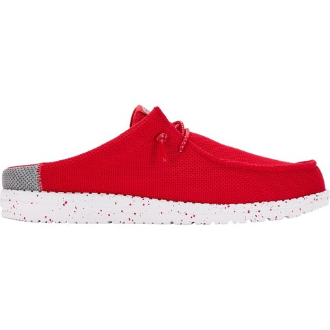 HEYDUDE Men Wally Slip Varsity , Red/Grey, 11