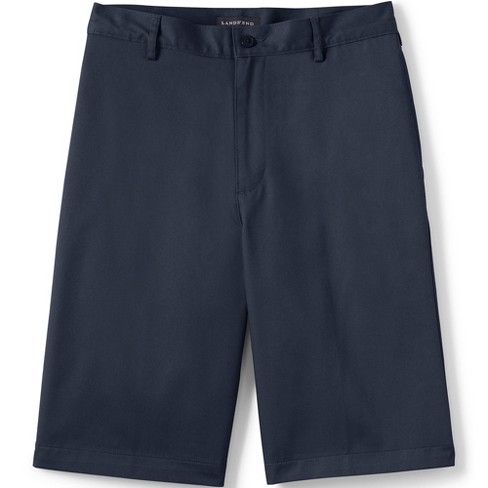 Lands' End School Uniform Men's Plain Front Blend Chino Shorts - 32 -  Classic Navy