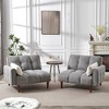Multifunctional Futon Sofa Bed, With Wooden Legs, 2 Pillows, Convertible Upholstered Guest Sleeper, Adjustable Couch Sleeper - 2 of 4