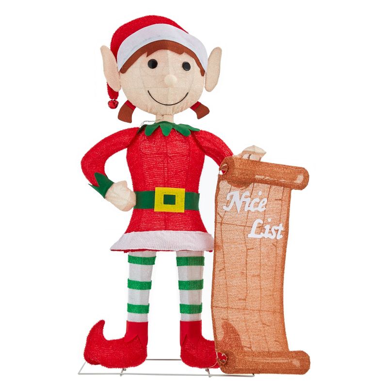 Girl Elf with List Christmas Decor - Haute D&#233;cor, 1 of 3