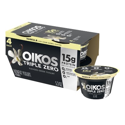 Oikos Triple Zero Vanilla Greek Yogurt - 4ct/5.3oz Cups_5