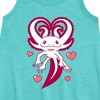 Girls' - Instant Message - Axolotl Heart Fins Graphic Sleeveless Aline Dress - 2 of 4