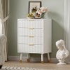 2 PCS 4 Drawer Dresser for Bedroom, Modern Closet Dressers Chest of Drawers, Wood Storage Dresser Chest Cabinet Organizer Unit, Nightstands - 3 of 4