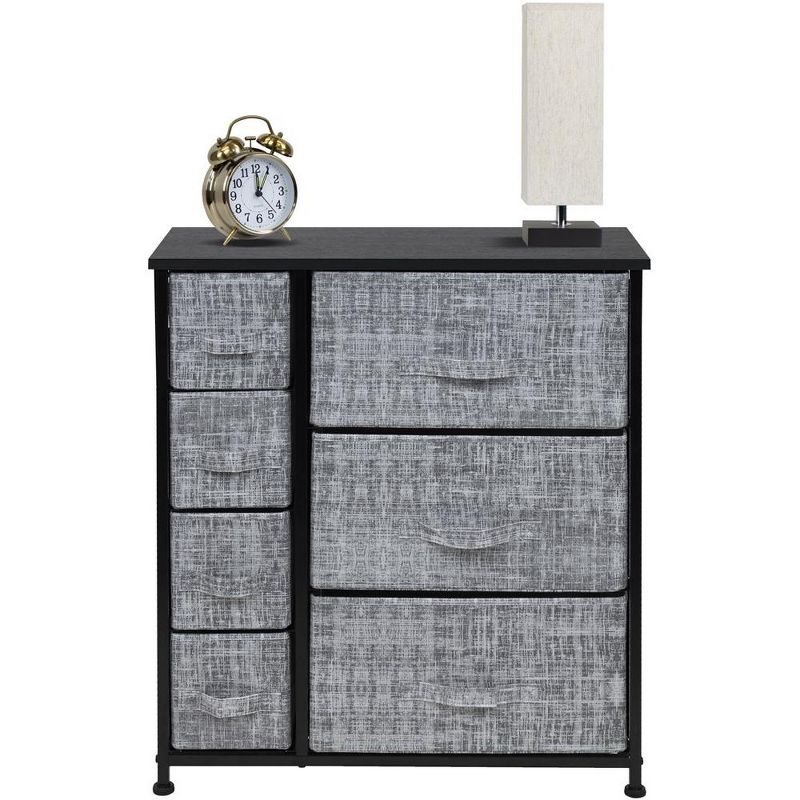 Sorbus Dresser with 7 Drawers - Storage Chest Organizer with Steel Frame, Wood Top, Handles, Fabric Bins, 2 of 6