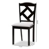 Set of 2 Ruth Espresso Finished Dining Chair Gray/ Brown - Baxton Studio - 3 of 4