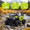 24V Electric UTV Car with Remote Control, 4-Wheeler Suspension, Soft Start, 3 Speeds, Led Lights, Bluetooth, Ride on Truck Kids 2-8 Years - 2 of 4