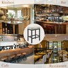 Arceso Counter Height Bar Stools, 24 Inch Saddle Backless Bar Stools Set of 4 for Kitchen Counter, Faux Leather Counter Stools with Black Metal Legs - 4 of 4