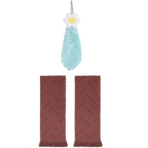 REGALWOVEN 3 Pcs Soft Absorbent Decorative Hand Towel for Bathroom, Kitchen, Hotel - 1 of 4