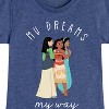 Girls' - Disney Princess - Moana Jasmine Mulan My Dreams My Way Fitted Short Sleeve Graphic T-Shirt - 2 of 4