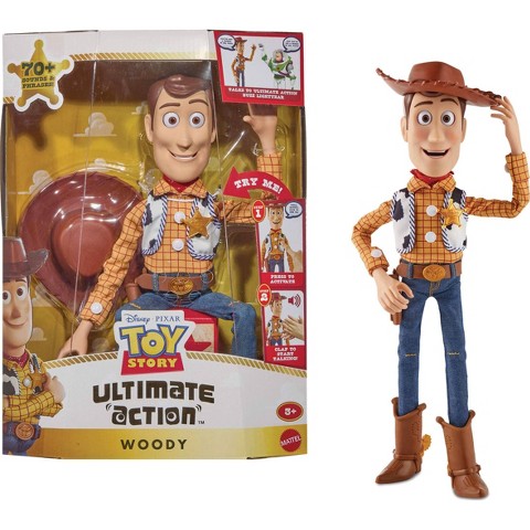 Детские фигурки Toy Story 5 Disney and Pixar Toy Story 5 Ultimate Action Woody Figure, Simple & Animated Mode, 16" Posable