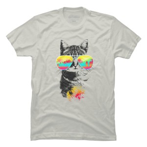 Men's Design By Humans Cat Breeze By Artemple T-Shirt - 1 of 3