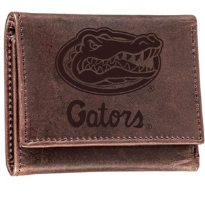 Evergreen NCAA Florida Gators Brown Leather Trifold Wallet Officially Licensed with Gift Box - 1 of 1