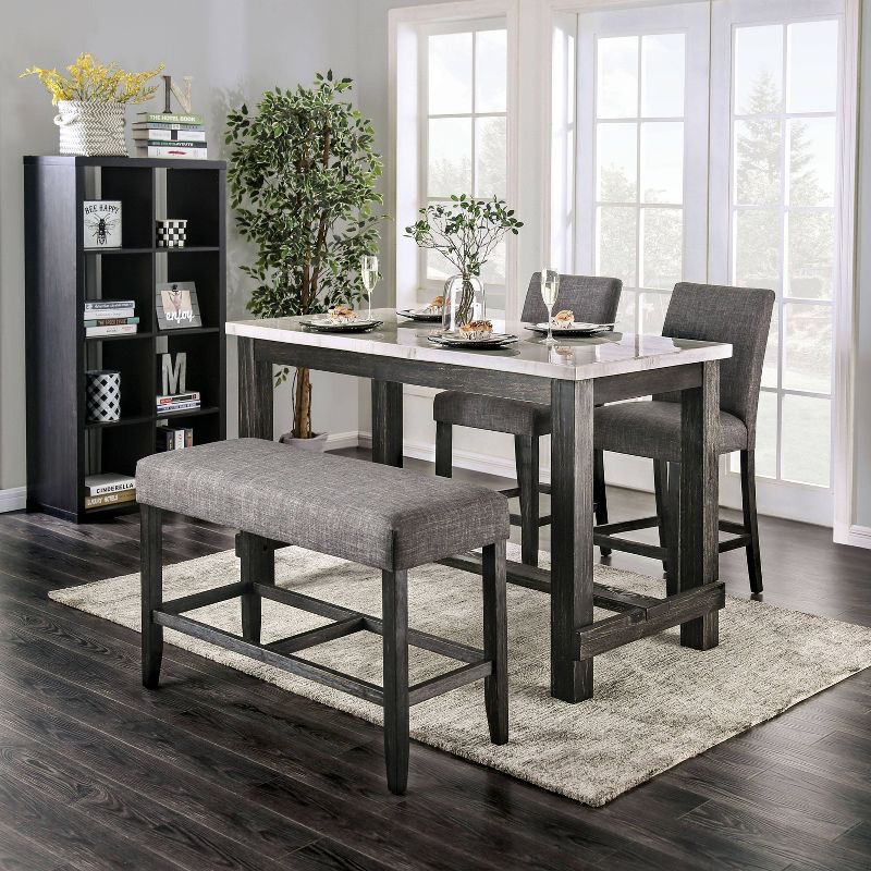Norelo Upholstered Counter Height Bench Gray - HOMES: Inside + Out, 5 of 6